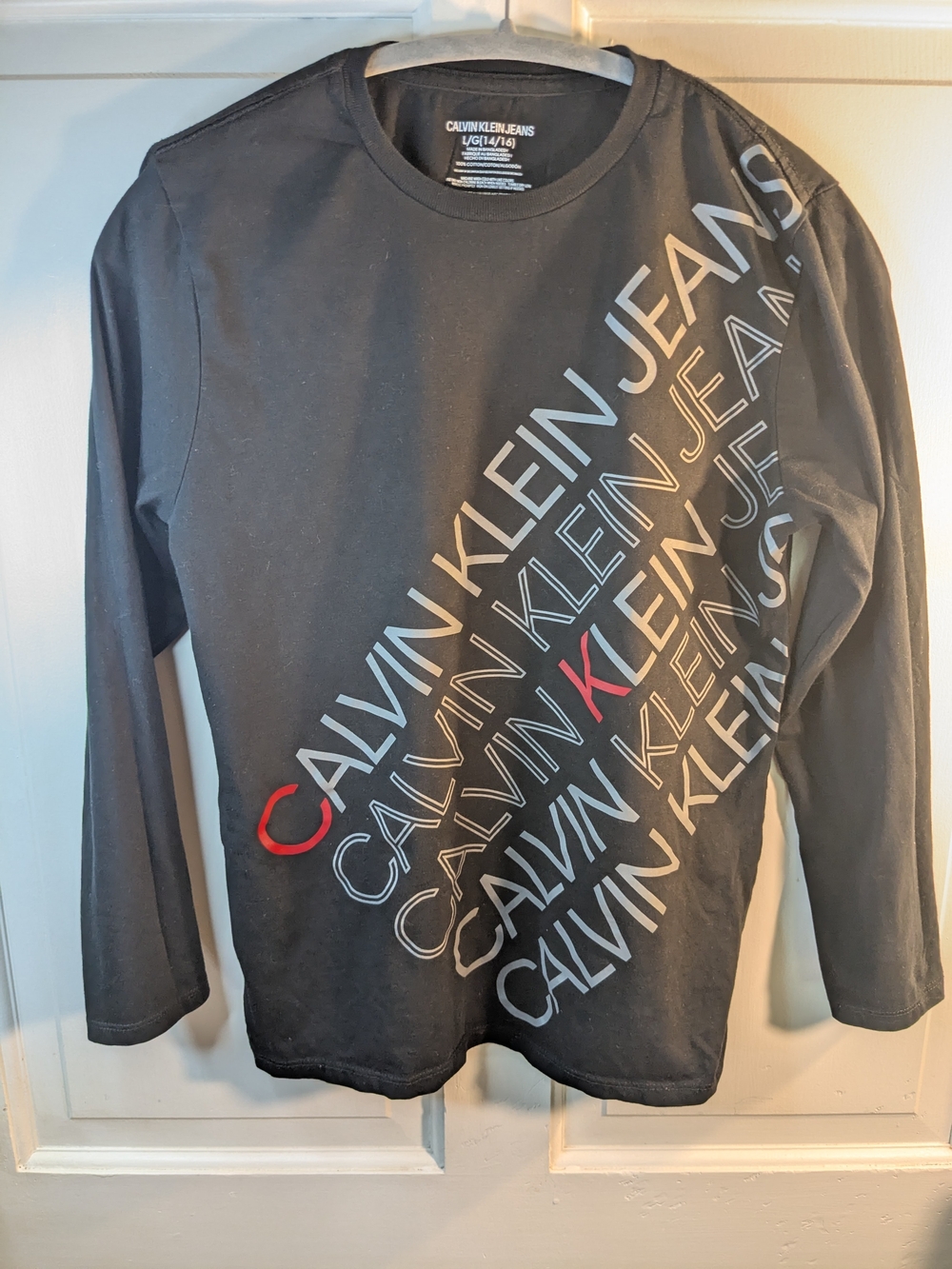 Calvin Klein Jeans Black Graphic Back-Print Tee